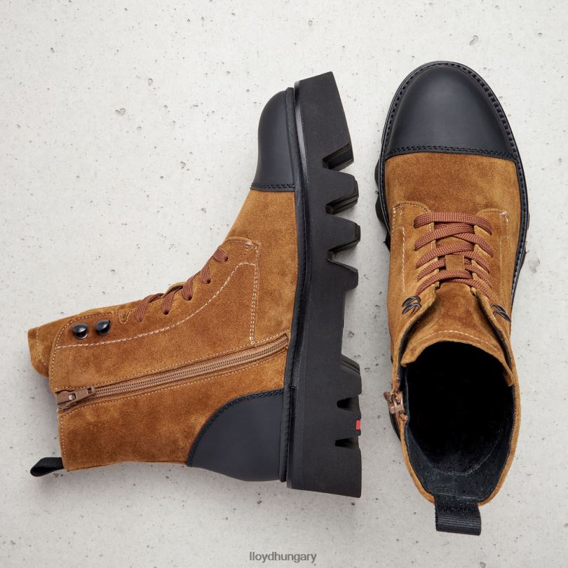 cipő HU LLOYD nők könnyű talpú bőr bokacsizma barna 6444N948