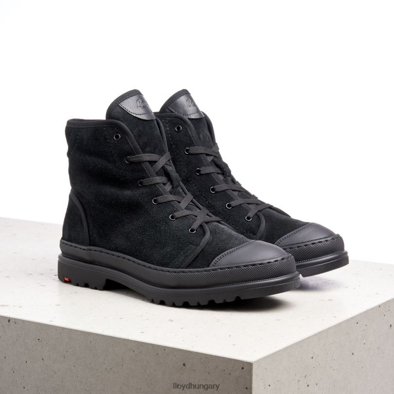 cipő HU LLOYD nők könnyű talpú bőr bokacsizma fekete 6444N927