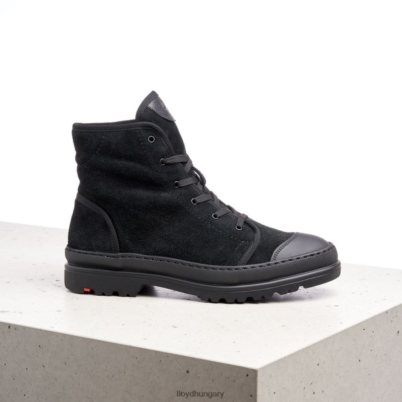 cipő HU LLOYD nők könnyű talpú bőr bokacsizma fekete 6444N927