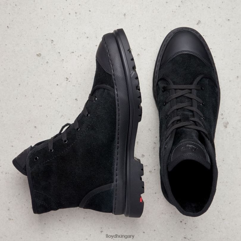 cipő HU LLOYD nők könnyű talpú bőr bokacsizma fekete 6444N927