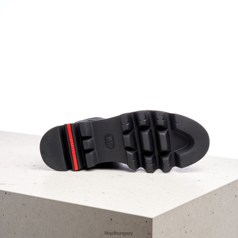 cipő HU LLOYD nők könnyű talpú bőr bokacsizma fekete 6444N947