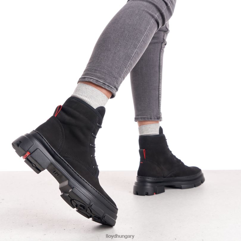 cipő HU LLOYD nők könnyű talpú bokacsizma fekete 6444N931