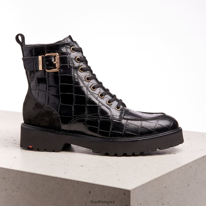 cipő HU LLOYD nők könnyű talpú bokacsizma fekete 6444N976