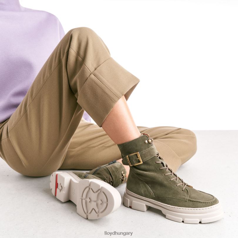 cipő HU LLOYD nők könnyű talpú bokacsizma zöld 6444N949