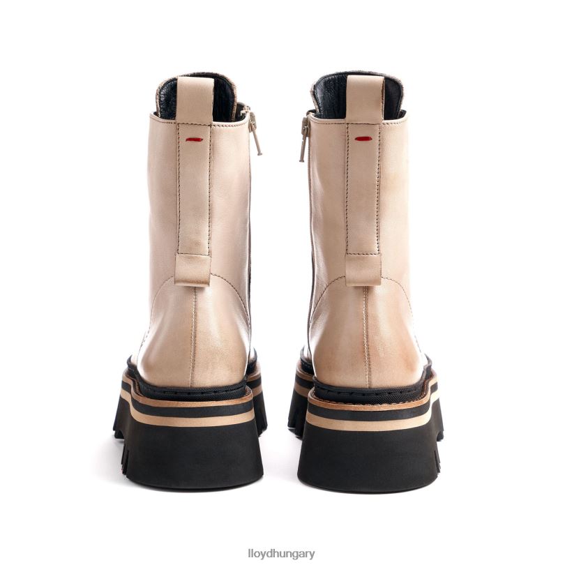 cipő HU LLOYD nők könnyű talpú sima bőr bokacsizma bézs 6444N916