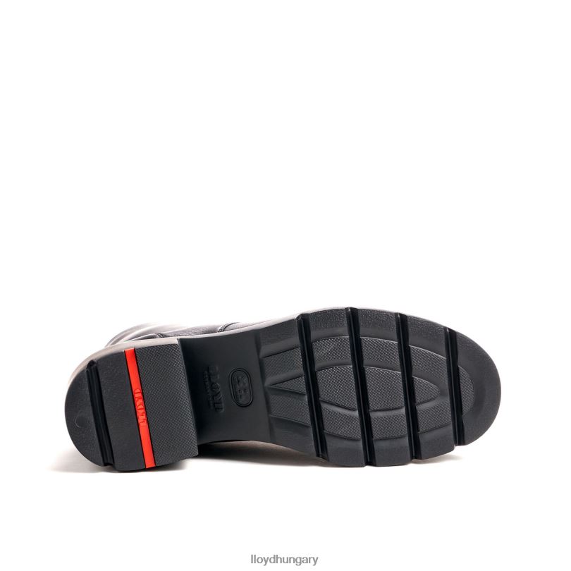 cipő HU LLOYD nők könnyű talpú sima bőr bokacsizma fekete 6444N966