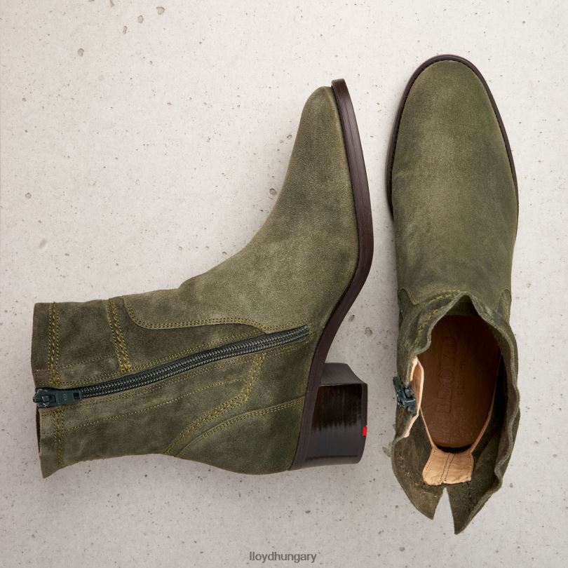 cipő HU LLOYD nők légáteresztő bokacsizma zöld 6444N992