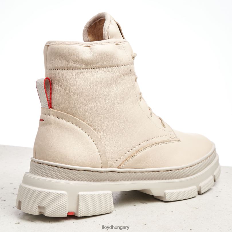 cipő HU LLOYD nők sima bőr bokacsizma bézs 6444N937