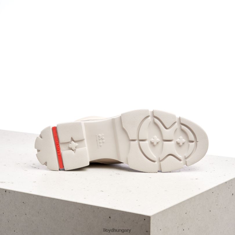 cipő HU LLOYD nők sima bőr bokacsizma bézs 6444N937