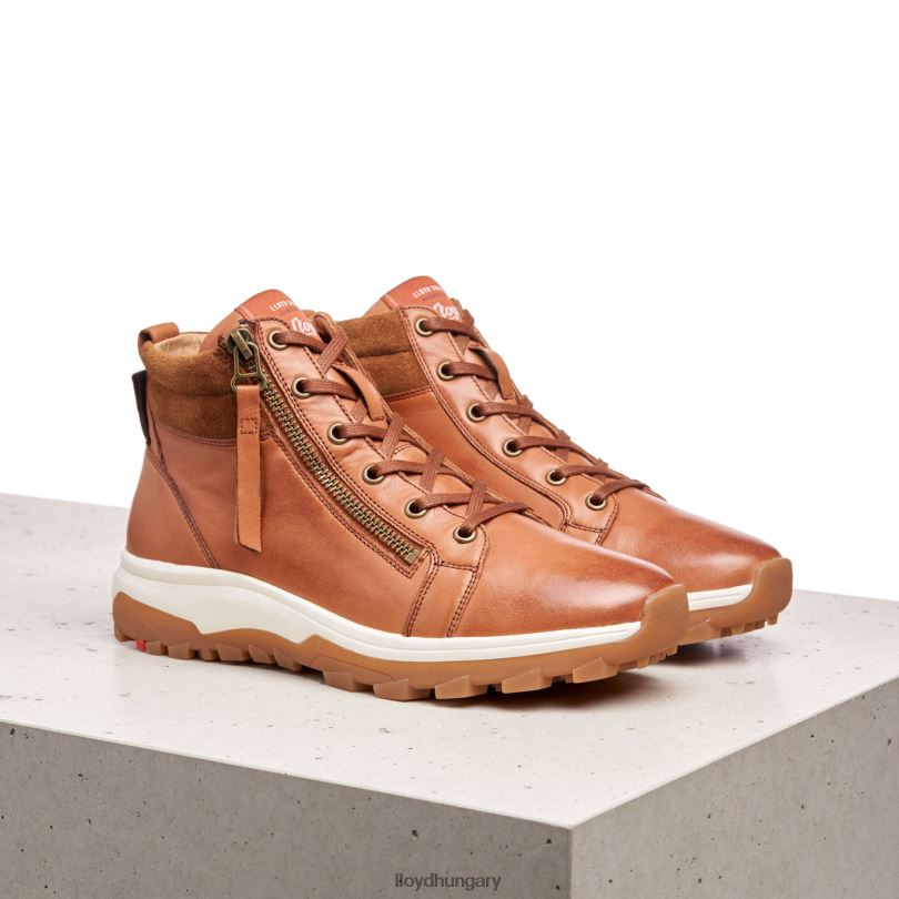 cipő HU LLOYD nők sima bőr bokacsizma barna 6444N866