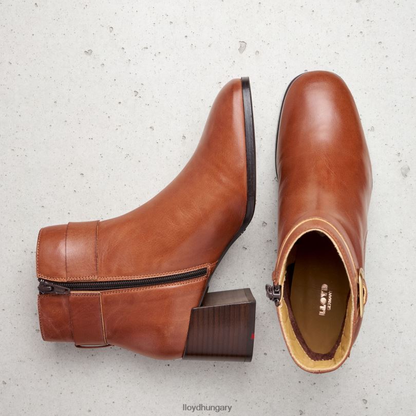 cipő HU LLOYD nők sima bőr bokacsizma barna 6444N968