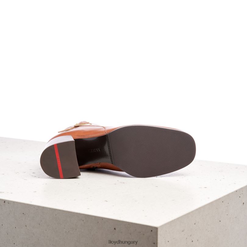 cipő HU LLOYD nők sima bőr bokacsizma barna 6444N968