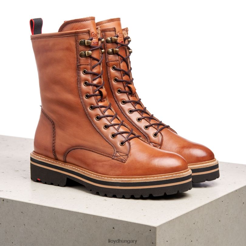 cipő HU LLOYD nők sima bőr bokacsizma barna 6444N970