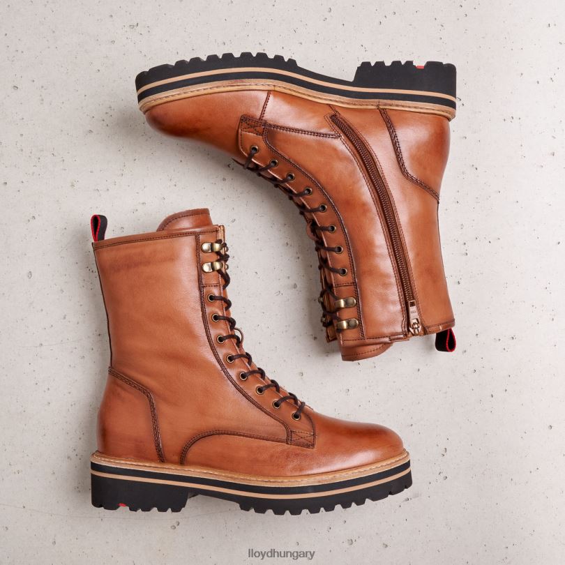 cipő HU LLOYD nők sima bőr bokacsizma barna 6444N970