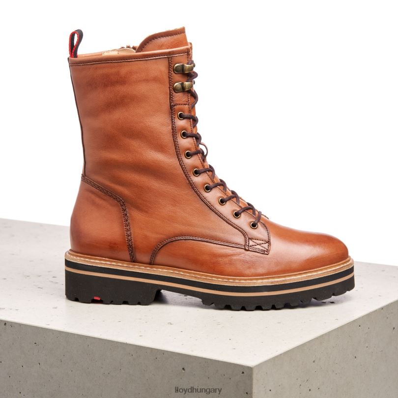 cipő HU LLOYD nők sima bőr bokacsizma barna 6444N970