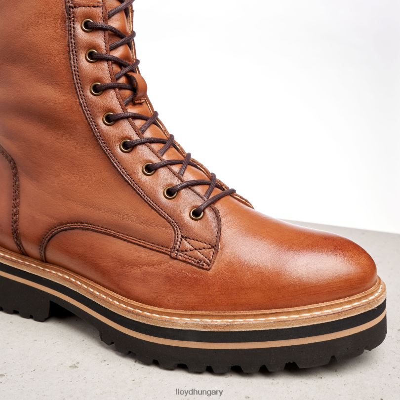 cipő HU LLOYD nők sima bőr bokacsizma barna 6444N970