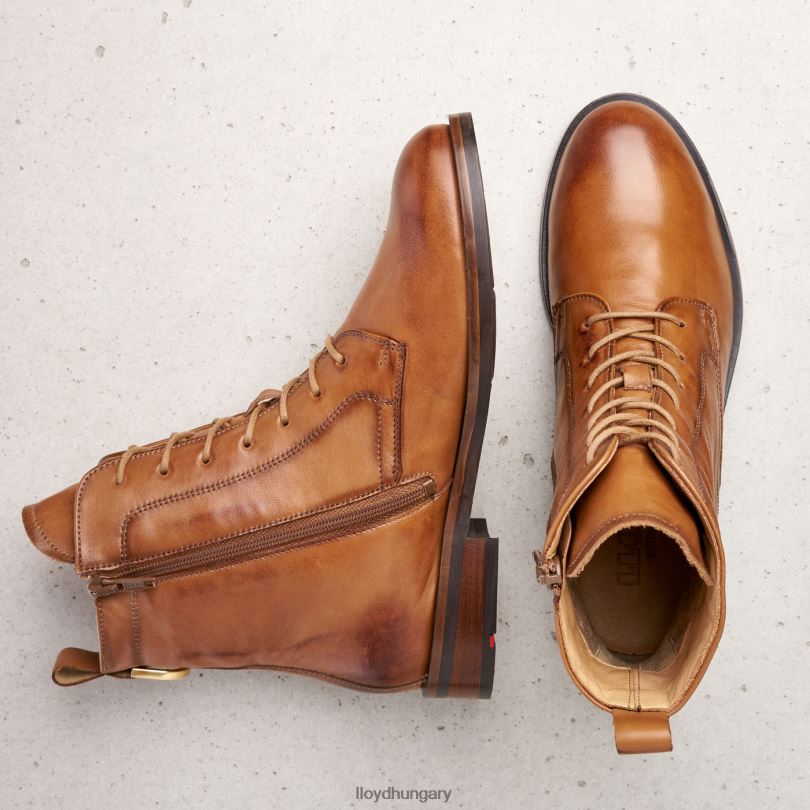 cipő HU LLOYD nők sima bőr bokacsizma barna 6444N982