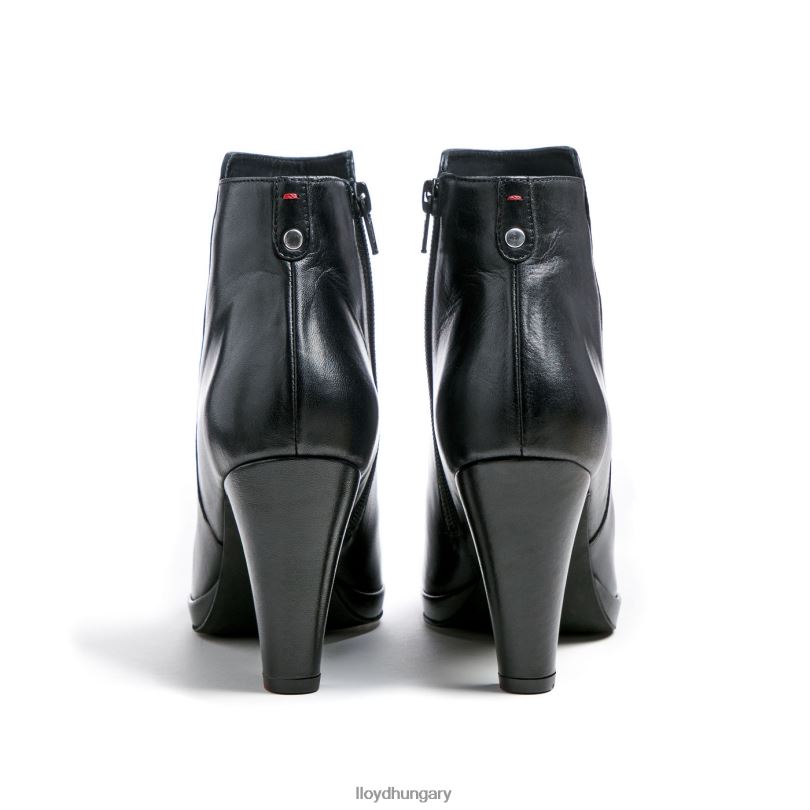 cipő HU LLOYD nők sima bőr bokacsizma fekete 6444N920