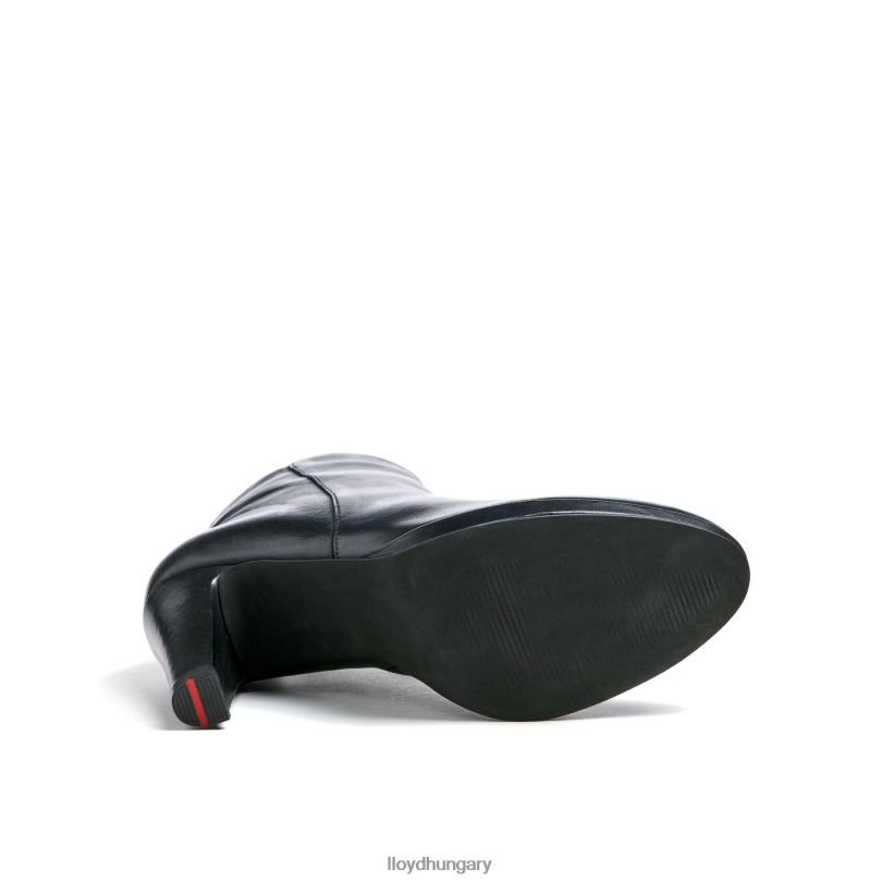 cipő HU LLOYD nők sima bőr bokacsizma fekete 6444N920