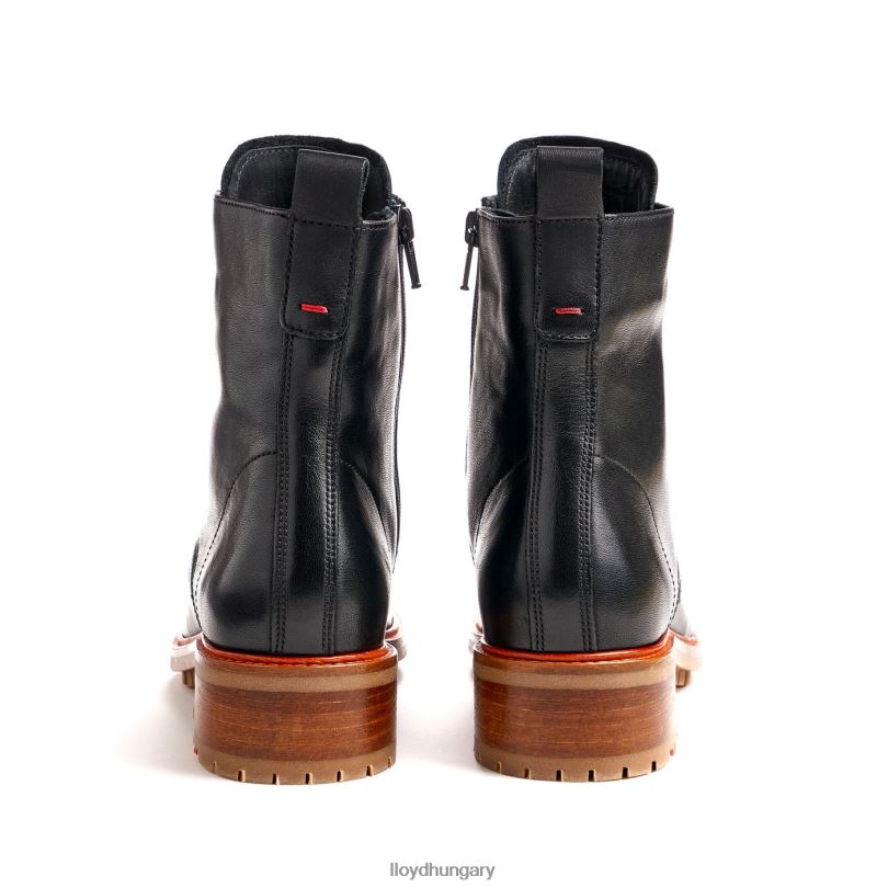 cipő HU LLOYD nők sima bőr bokacsizma fekete 6444N940