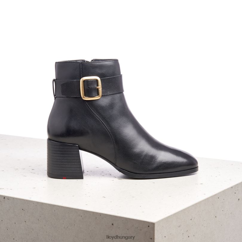 cipő HU LLOYD nők sima bőr bokacsizma fekete 6444N978