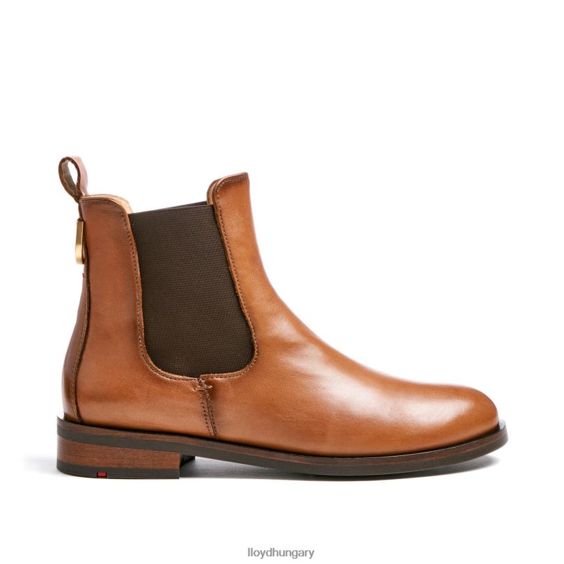 cipő HU LLOYD nők sima bőr felbújós bokacsizma barna 6444N933