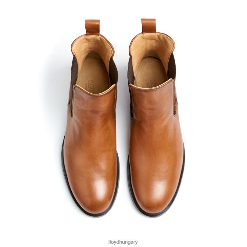 cipő HU LLOYD nők sima bőr felbújós bokacsizma barna 6444N933