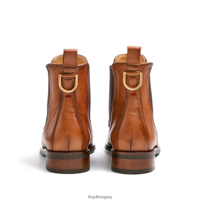 cipő HU LLOYD nők sima bőr felbújós bokacsizma barna 6444N933