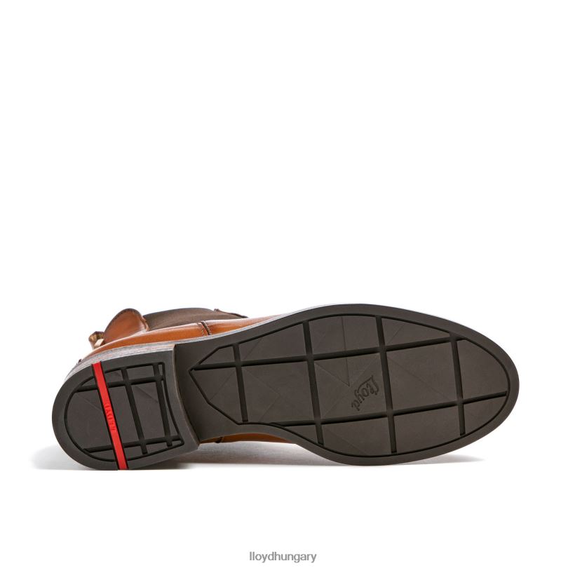 cipő HU LLOYD nők sima bőr felbújós bokacsizma barna 6444N933