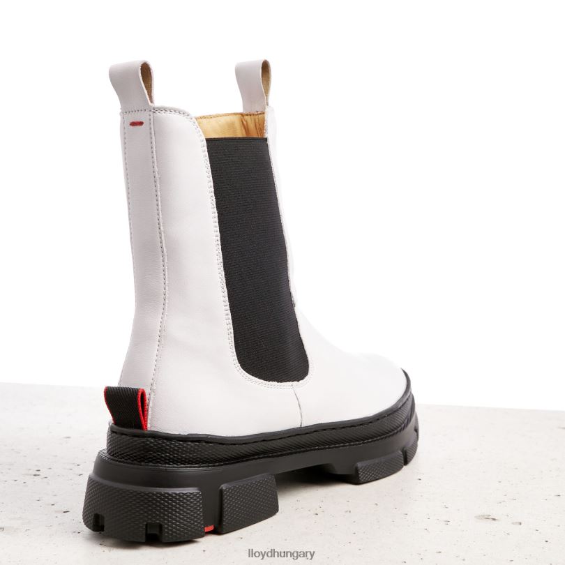 cipő HU LLOYD nők sima bőr felbújós bokacsizma fehér 6444N875