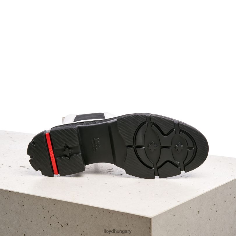 cipő HU LLOYD nők sima bőr felbújós bokacsizma fehér 6444N875