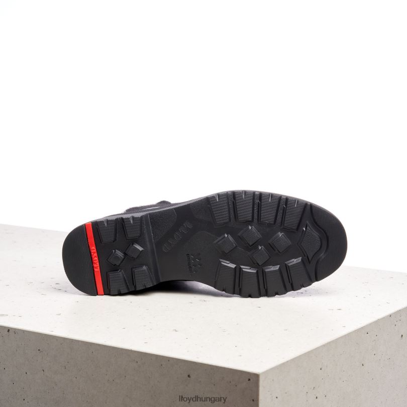 cipő HU LLOYD nők sima bőr felbújós bokacsizma fekete 6444N958