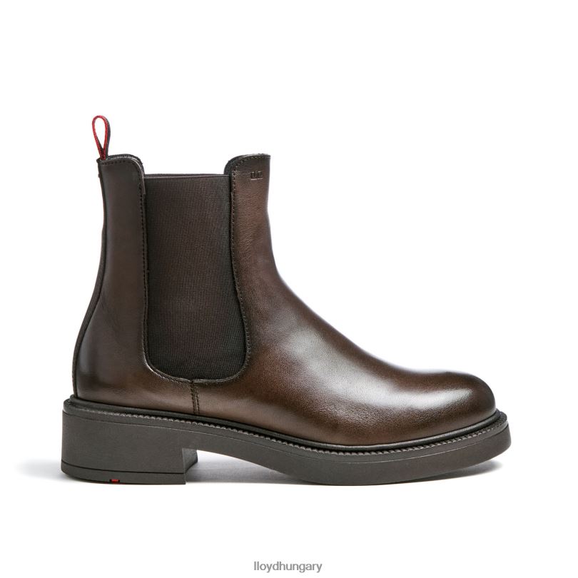 cipő HU LLOYD nők sportos sima bőr bokacsizma barna 6444N893