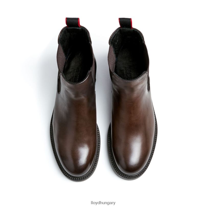 cipő HU LLOYD nők sportos sima bőr bokacsizma barna 6444N893