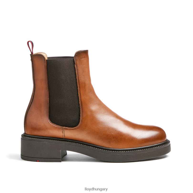 cipő HU LLOYD nők sportos sima bőr bokacsizma barna 6444N894