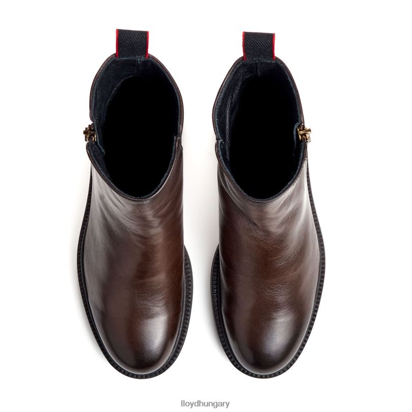 cipő HU LLOYD nők sportos sima bőr bokacsizma barna 6444N896