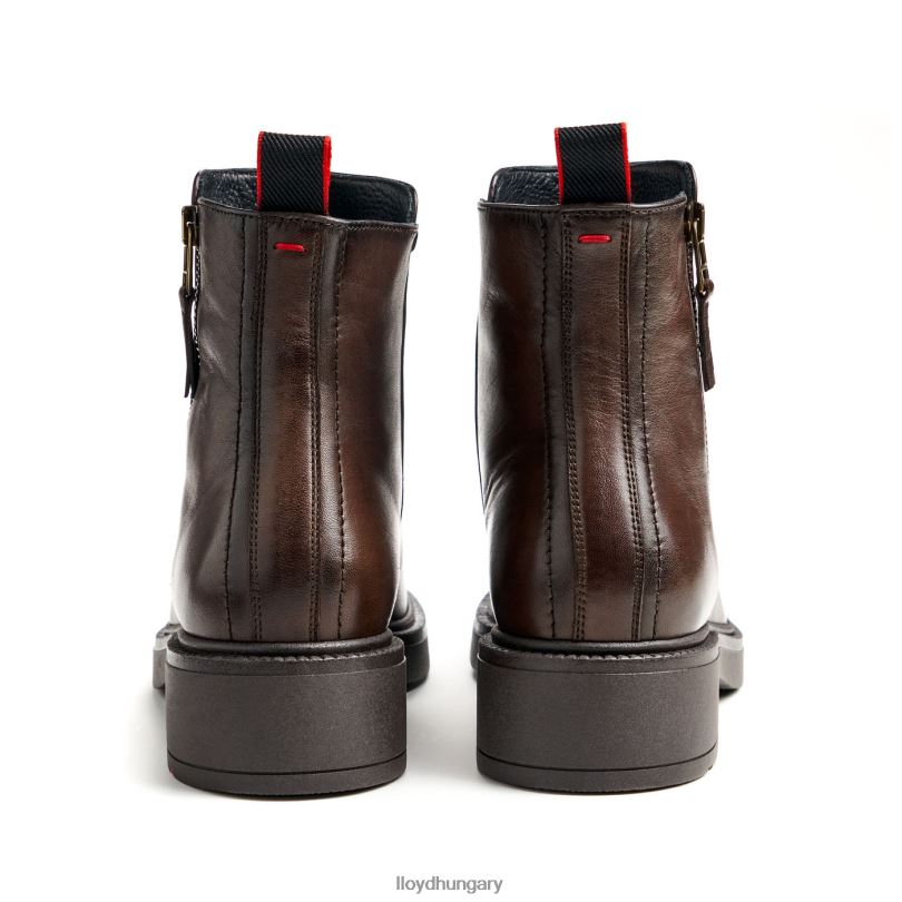 cipő HU LLOYD nők sportos sima bőr bokacsizma barna 6444N896