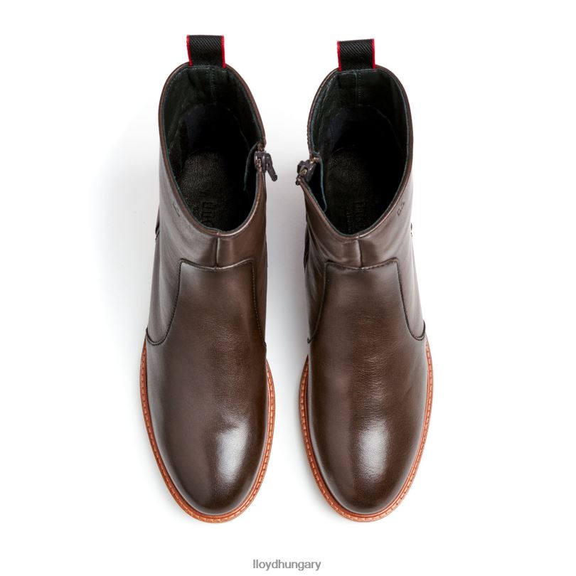 cipő HU LLOYD nők sportos sima bőr bokacsizma barna 6444N902