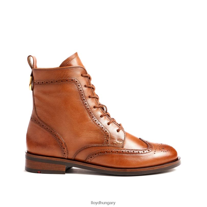 cipő HU LLOYD nők sportos sima bőr bokacsizma barna 6444N909