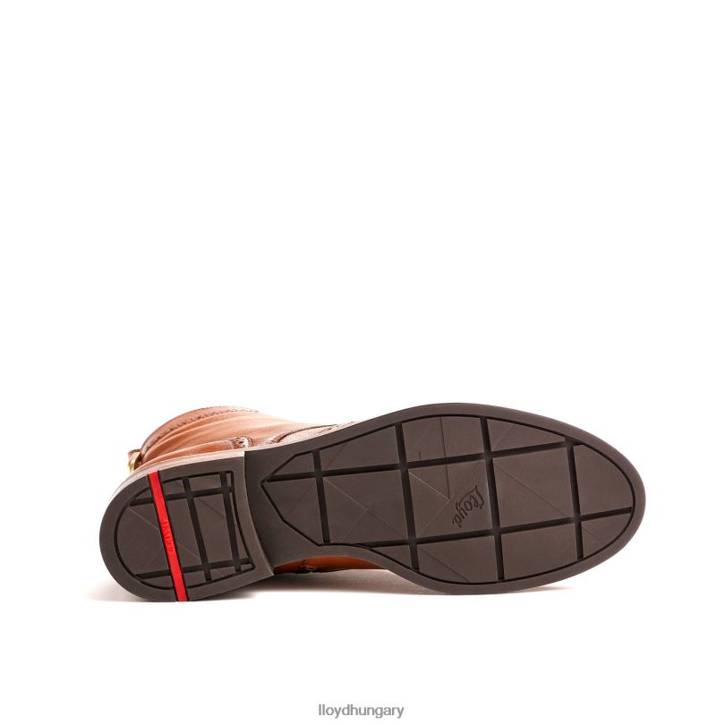 cipő HU LLOYD nők sportos sima bőr bokacsizma barna 6444N909