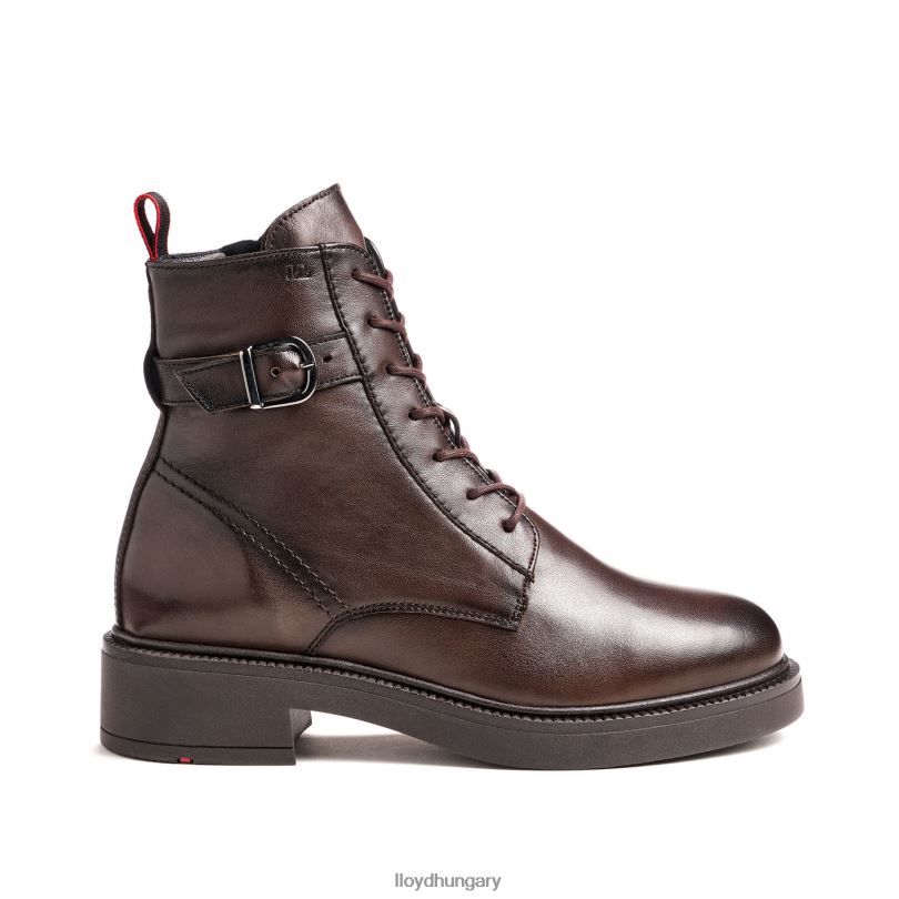 cipő HU LLOYD nők sportos sima bőr bokacsizma barna 6444N951