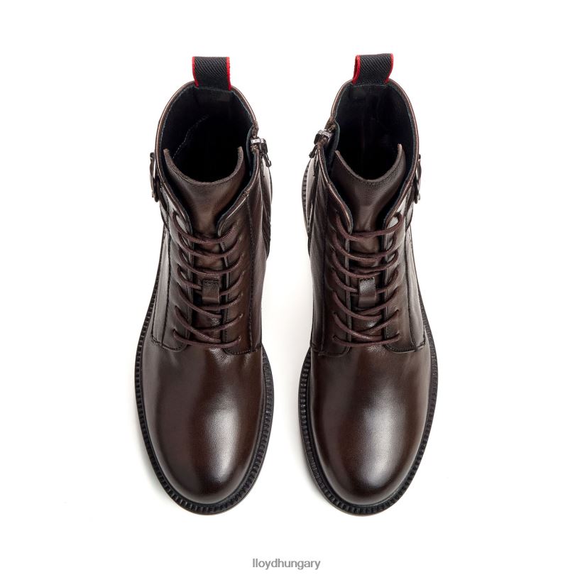 cipő HU LLOYD nők sportos sima bőr bokacsizma barna 6444N951