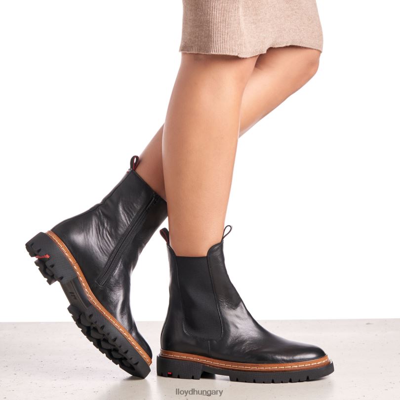 cipő HU LLOYD nők stiefelette fekete 6444N939