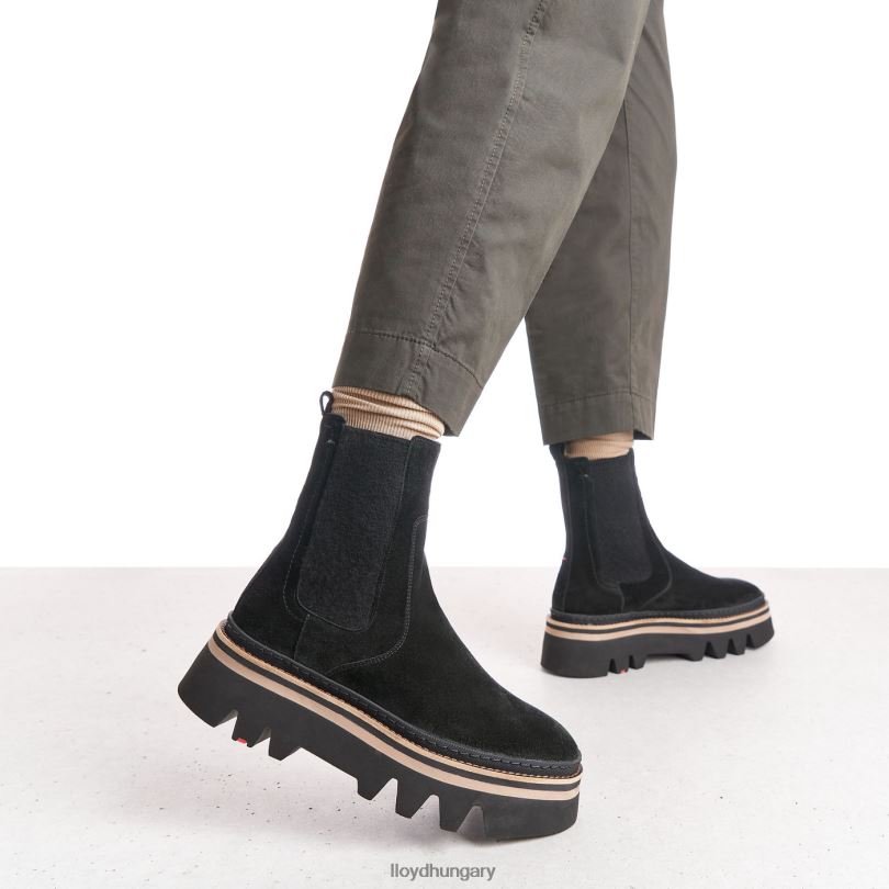cipő HU LLOYD nők stiefelette fekete 6444N952
