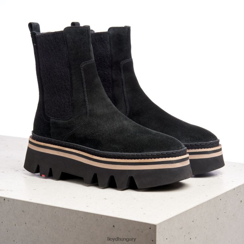 cipő HU LLOYD nők stiefelette fekete 6444N952