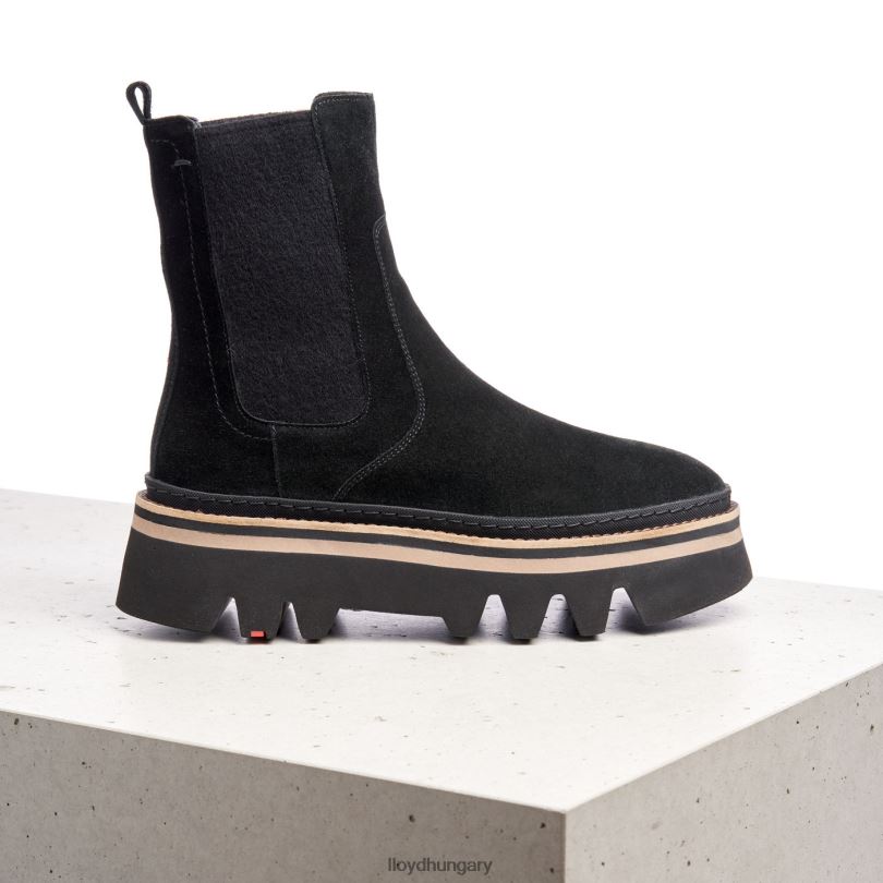 cipő HU LLOYD nők stiefelette fekete 6444N952