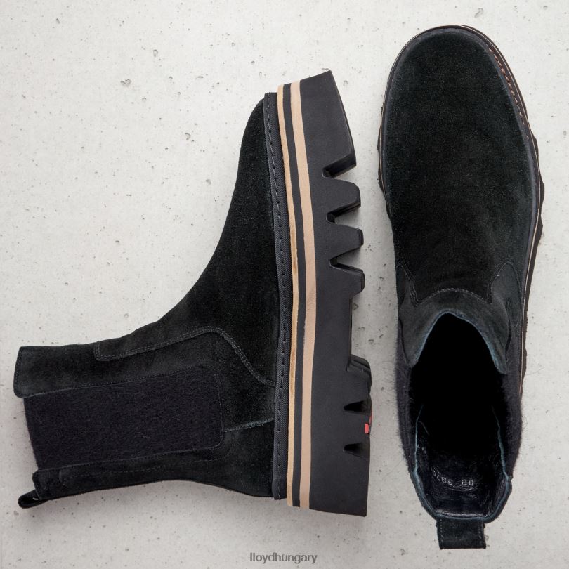 cipő HU LLOYD nők stiefelette fekete 6444N952
