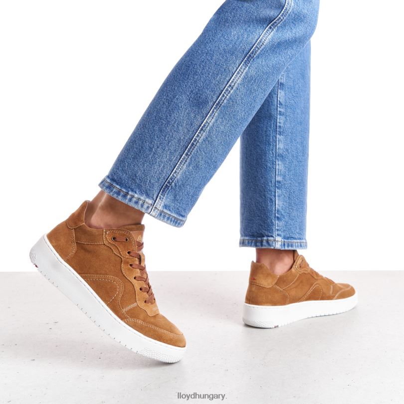 cipő HU LLOYD nők alacsony felsőrészű bőr tornacipő barna 6444N782