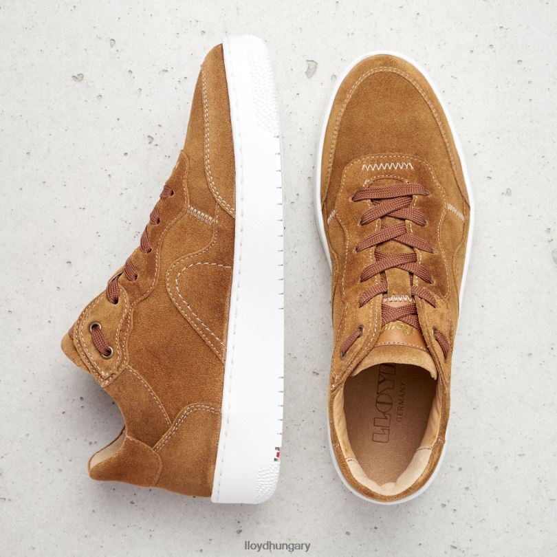 cipő HU LLOYD nők alacsony felsőrészű bőr tornacipő barna 6444N782