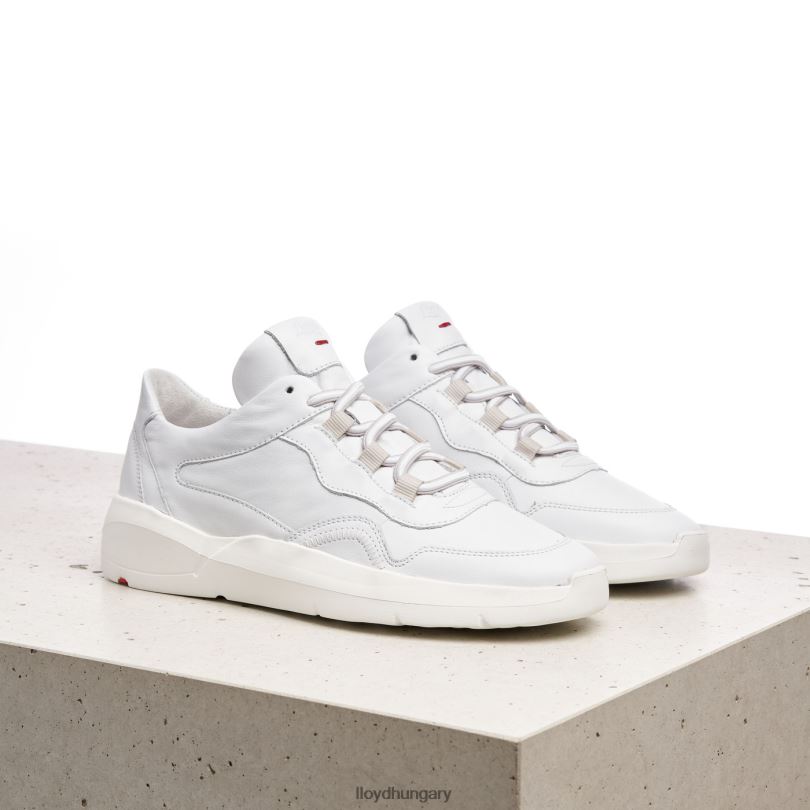 cipő HU LLOYD nők alacsony felsőrészű bőr tornacipő fehér 6444N829